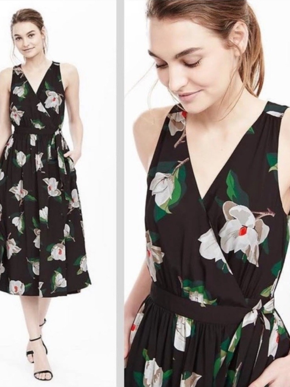Banana Republic Magnolia Midi Dress Size 12 Tall